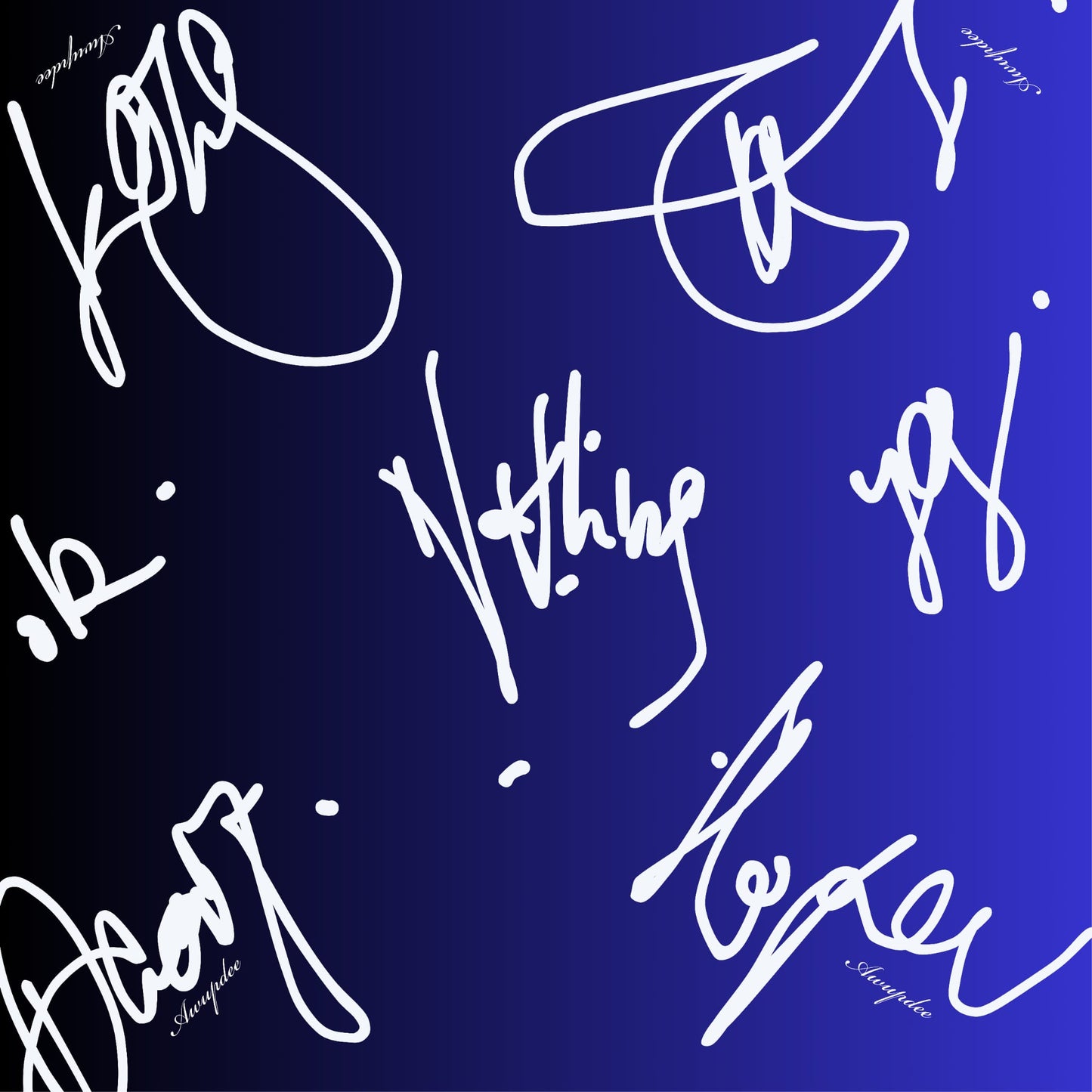 Blue Writing